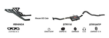 Redback Exhaust 2 1/2" System (Reuse OE Cats)  for Holden Commodore (04/1995 - 1997), Calais (04/1995 - 1997)